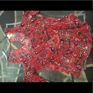 Open shoulder blouse